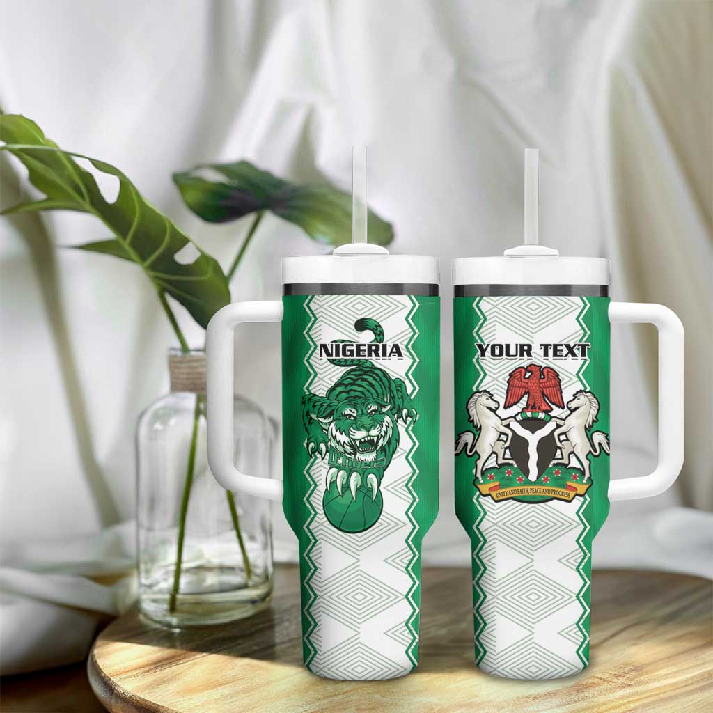 Afro Basketball Custom Nigeria Tumbler With Handle Go Champions DTigers LT15