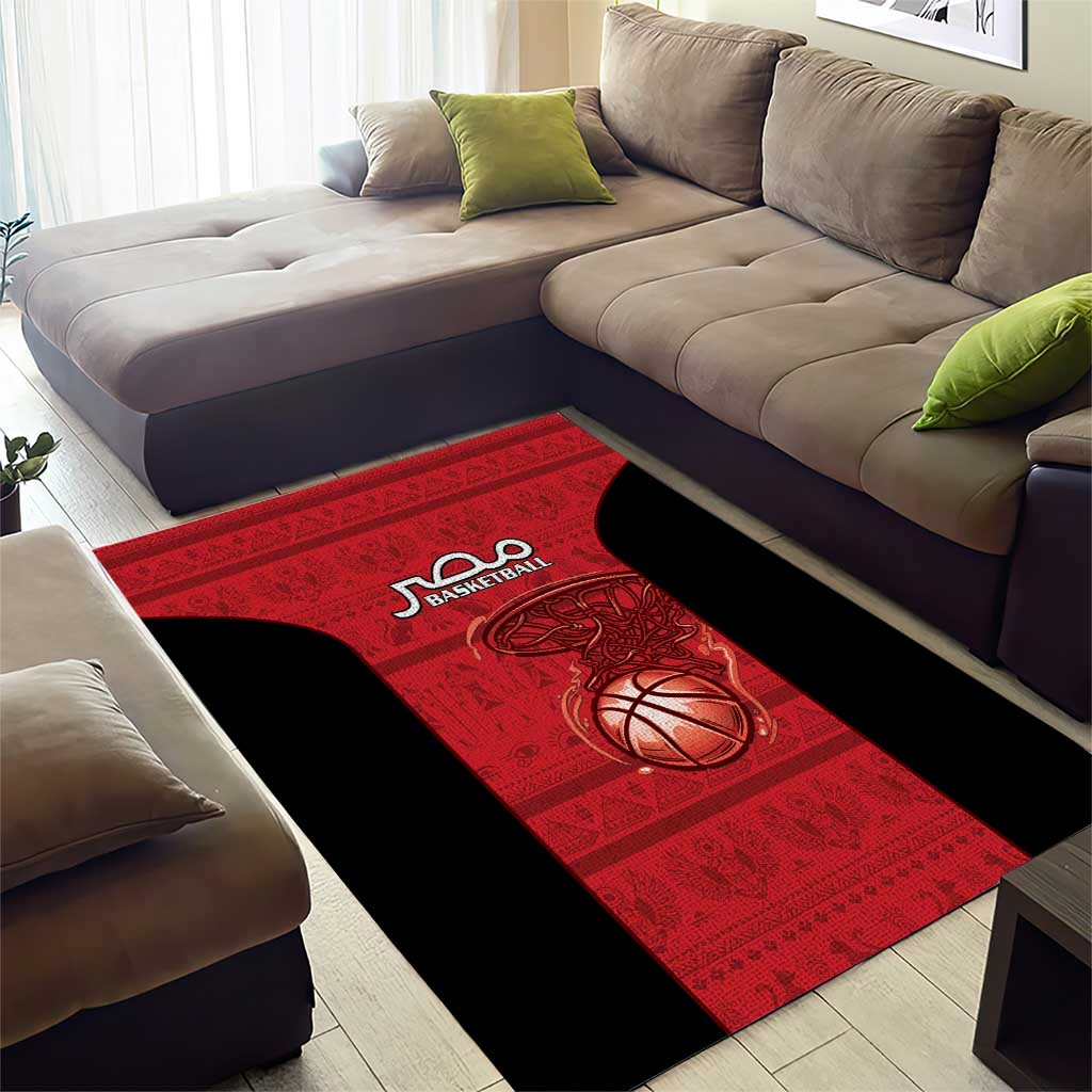 Afro Basketball Egypt Area Rug Come On Pharaohs LT15