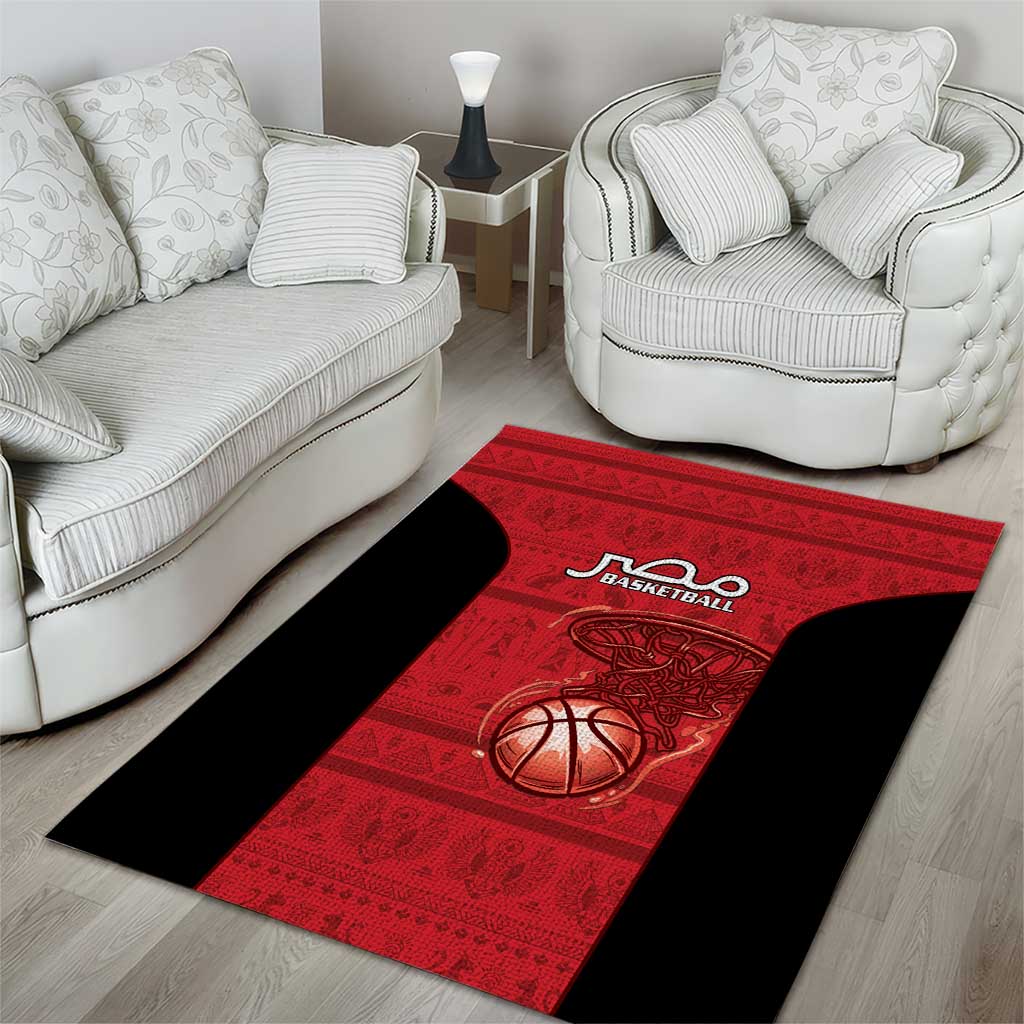 Afro Basketball Egypt Area Rug Come On Pharaohs LT15
