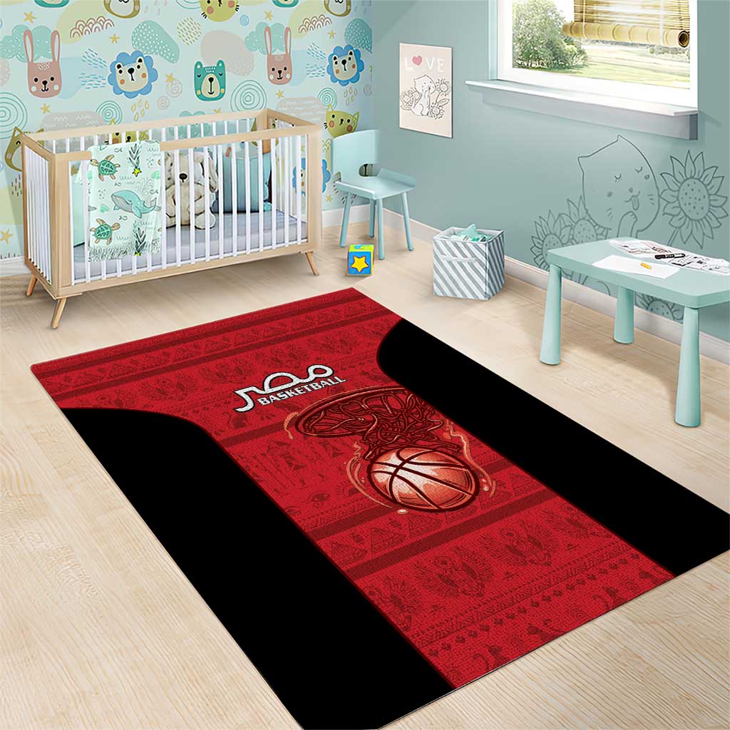 Afro Basketball Egypt Area Rug Come On Pharaohs LT15