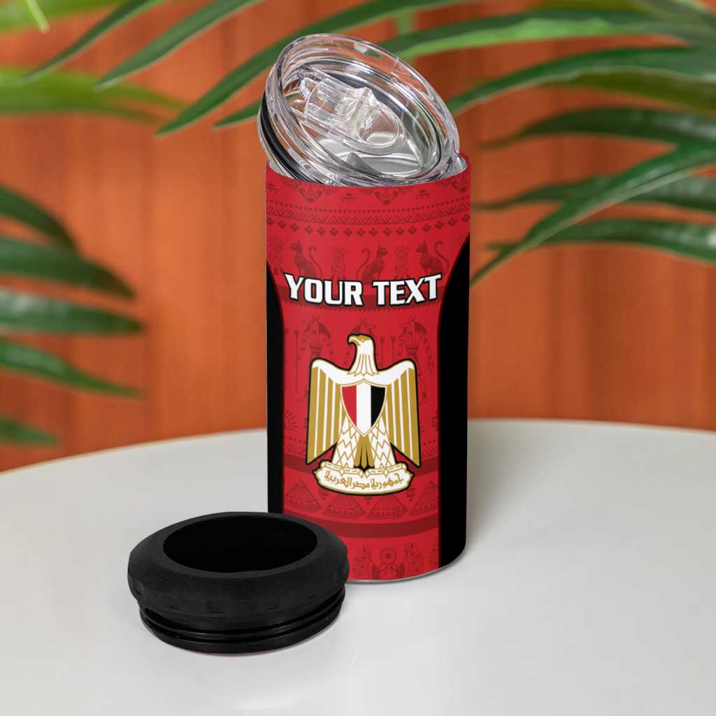 Afro Basketball Custom Egypt 4 in 1 Can Cooler Tumbler Come On Pharaohs LT15