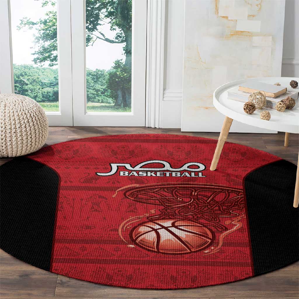 Afro Basketball Egypt Round Carpet Come On Pharaohs LT15