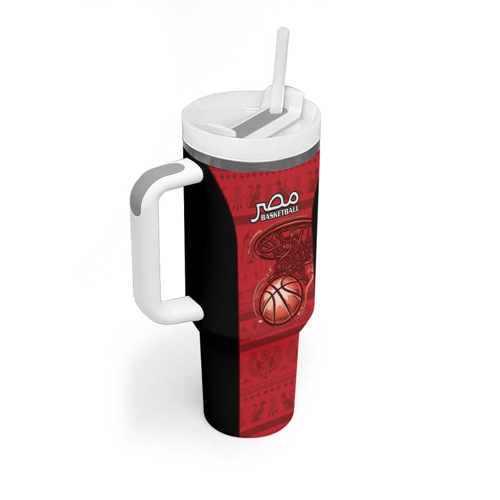Afro Basketball Custom Egypt Tumbler With Handle Come On Pharaohs LT15