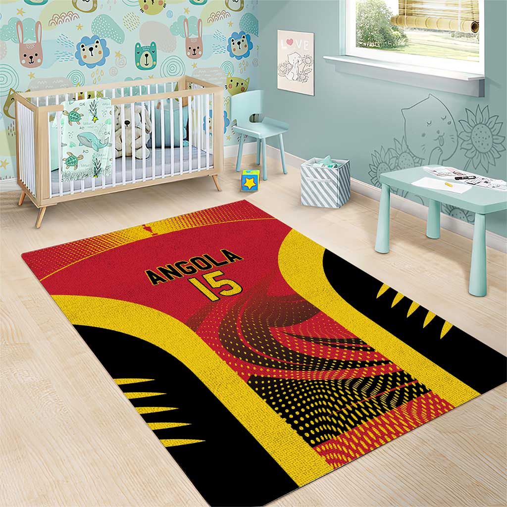 Afro Basketball Custom Angola Area Rug Go Champions LT15