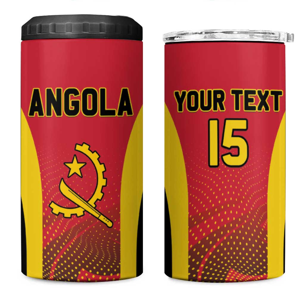 Afro Basketball Custom Angola 4 in 1 Can Cooler Tumbler Go Champions LT15