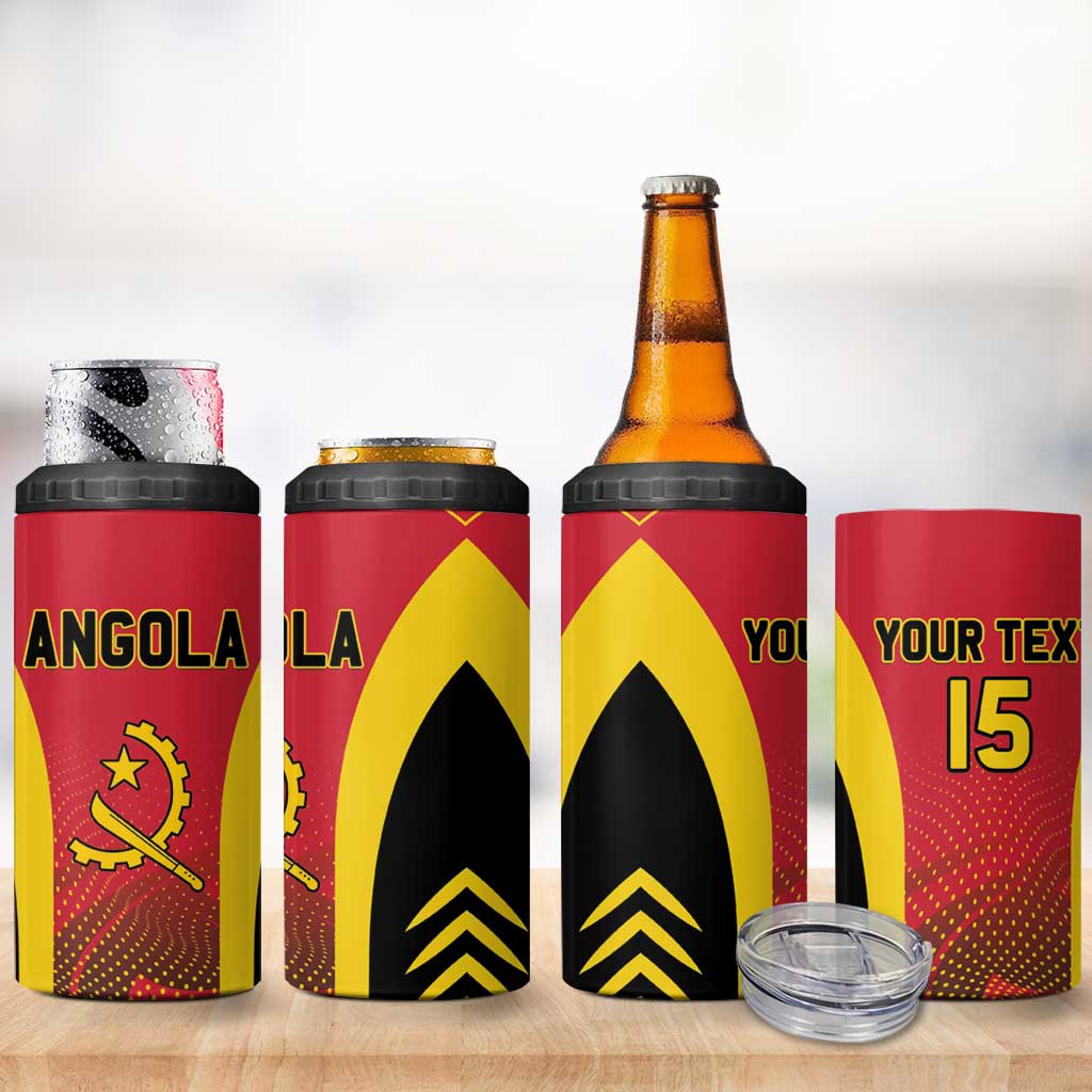 Afro Basketball Custom Angola 4 in 1 Can Cooler Tumbler Go Champions LT15