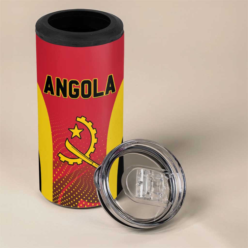 Afro Basketball Custom Angola 4 in 1 Can Cooler Tumbler Go Champions LT15