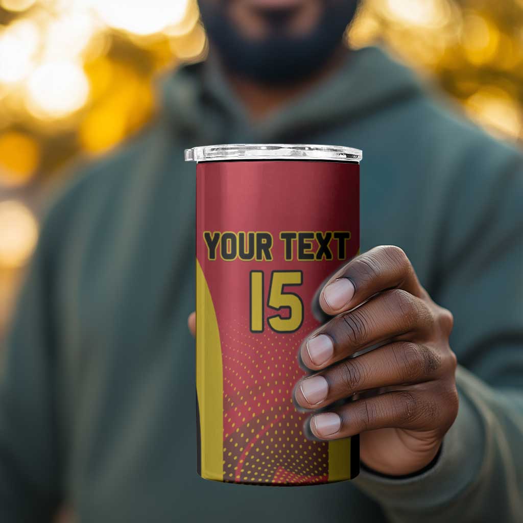 Afro Basketball Custom Angola 4 in 1 Can Cooler Tumbler Go Champions LT15