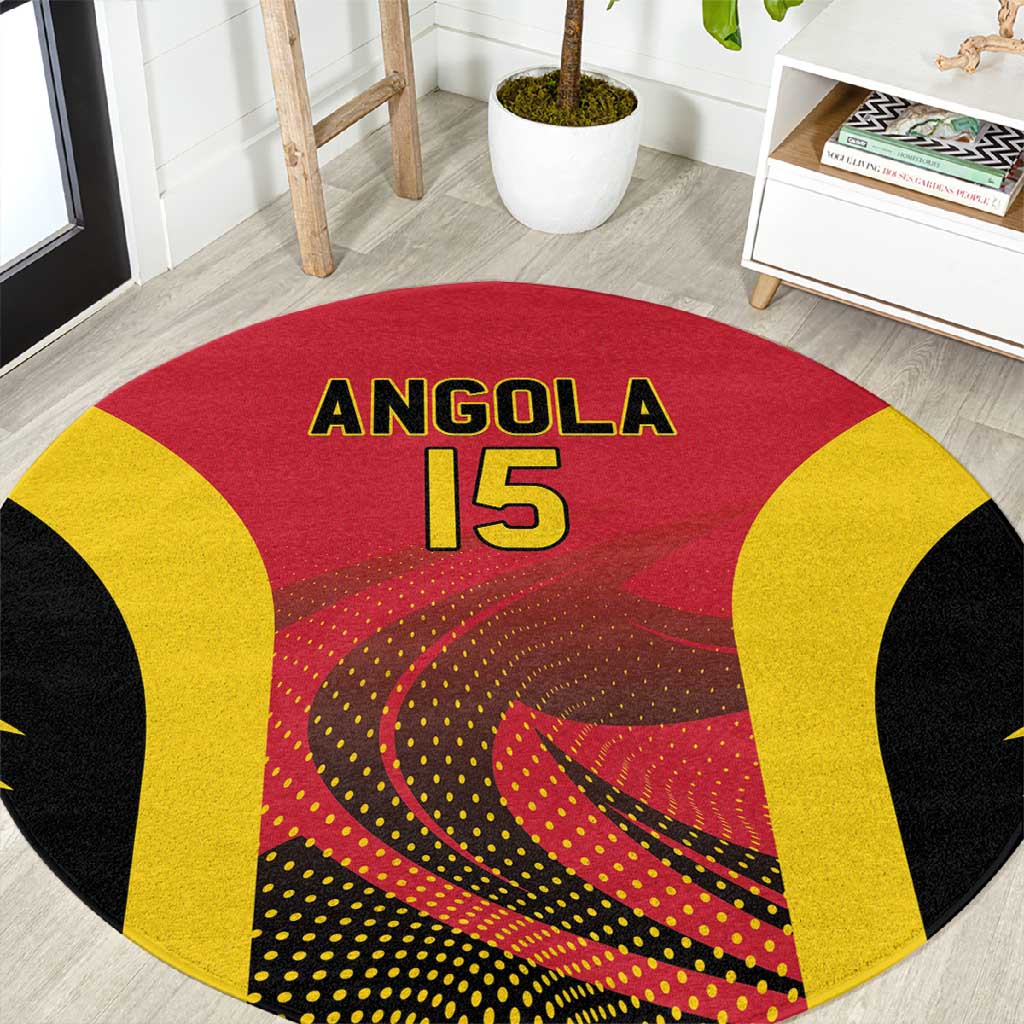 Afro Basketball Custom Angola Round Carpet Go Champions LT15