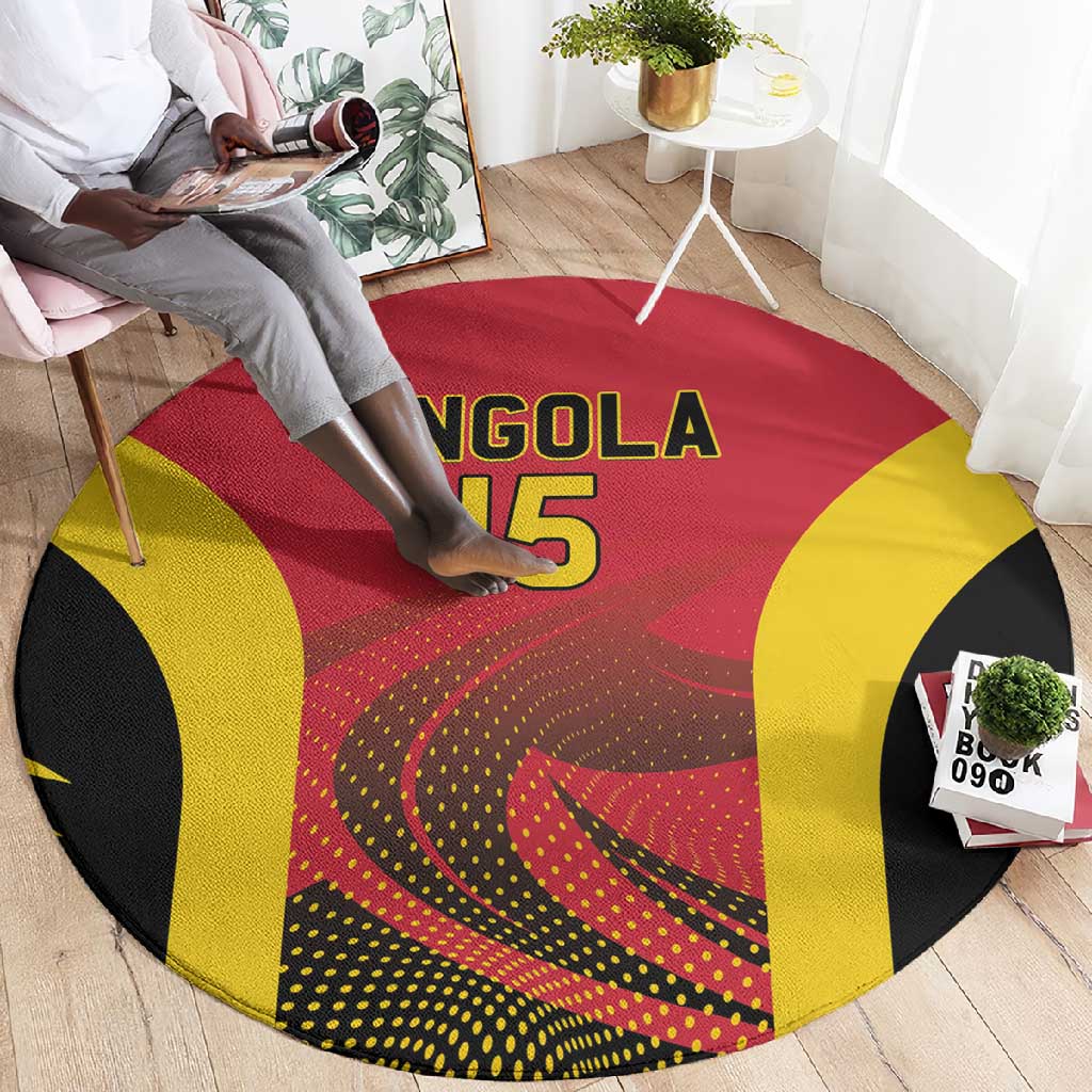Afro Basketball Custom Angola Round Carpet Go Champions LT15