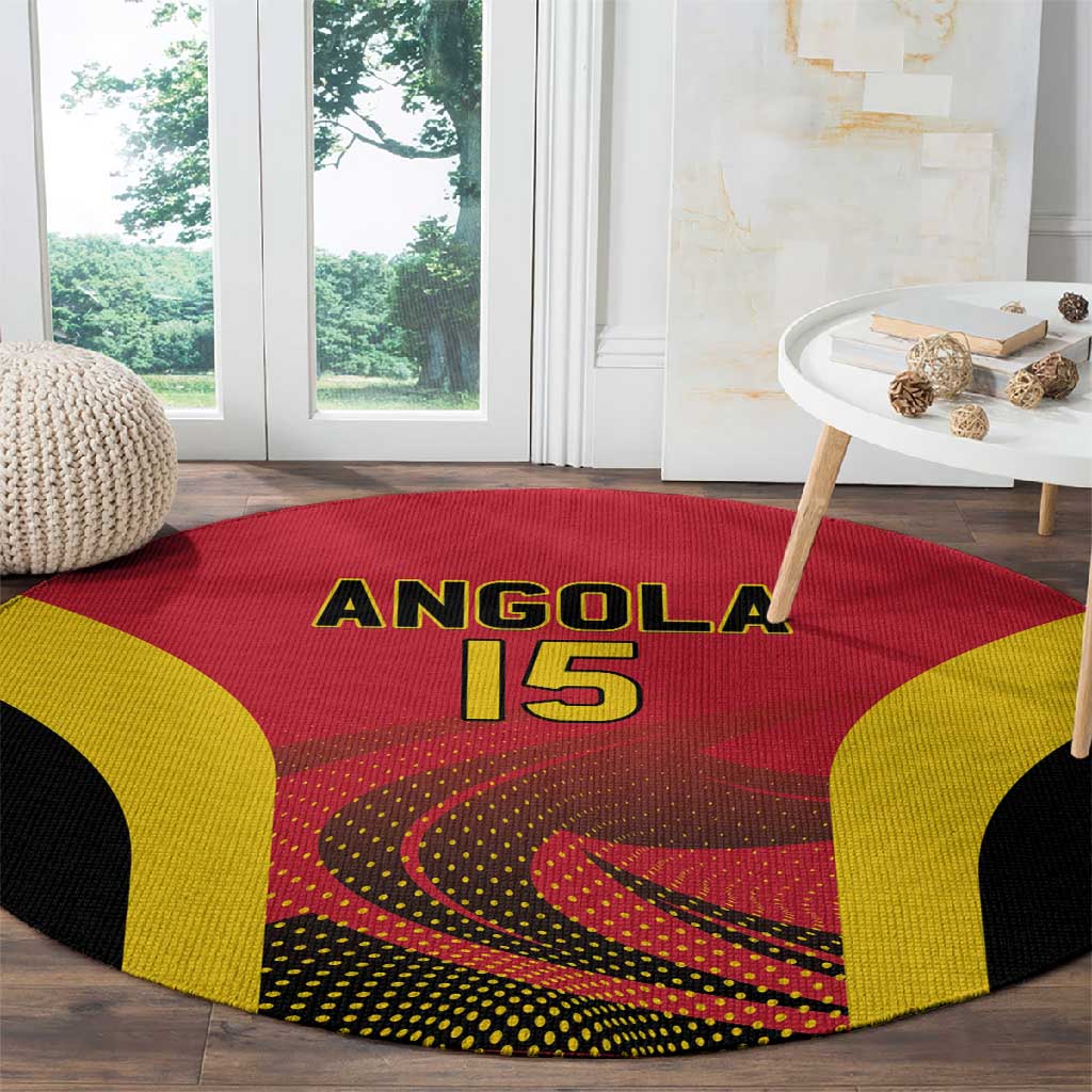 Afro Basketball Custom Angola Round Carpet Go Champions LT15