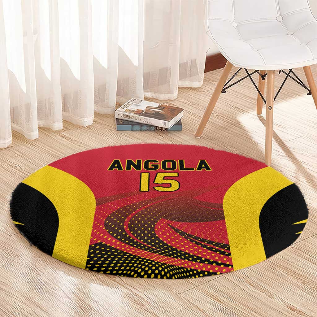 Afro Basketball Custom Angola Round Carpet Go Champions LT15