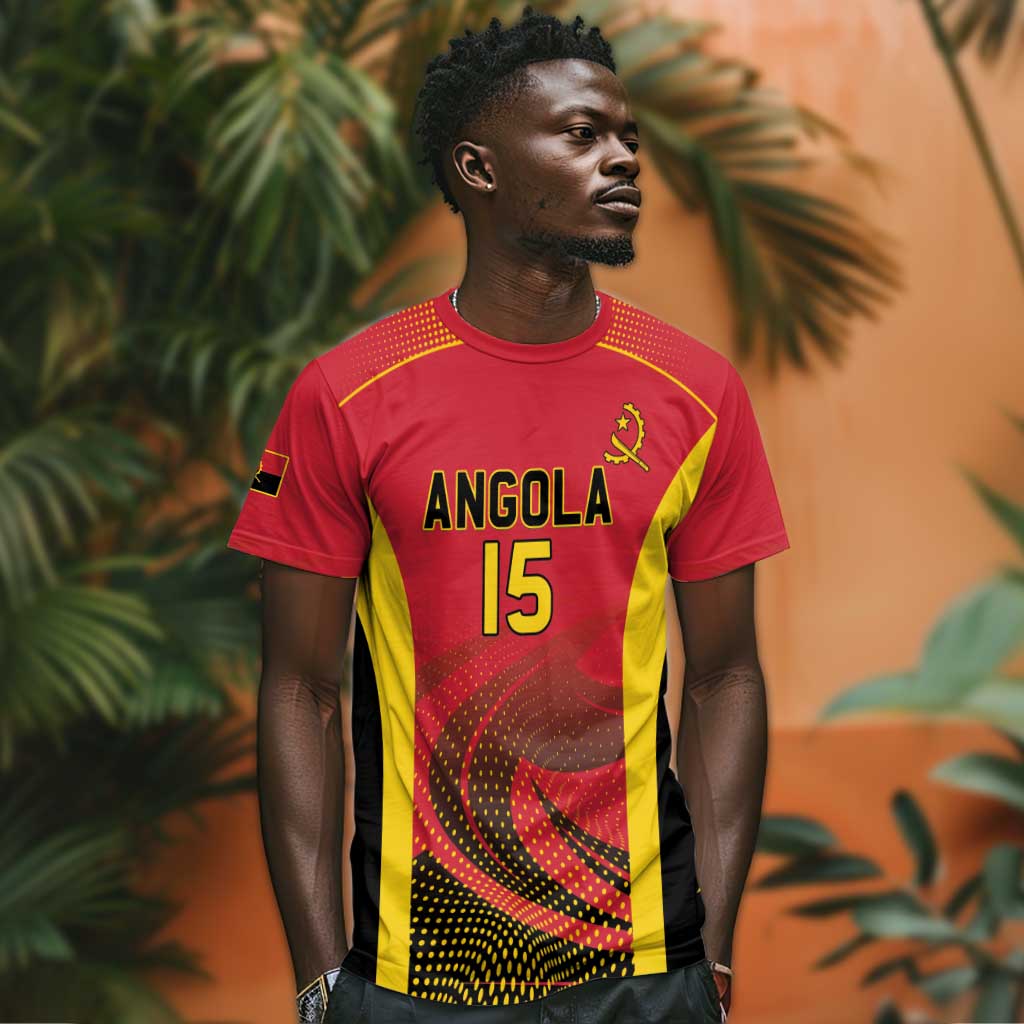Afro Basketball Custom Angola T shirt Go Champions LT15