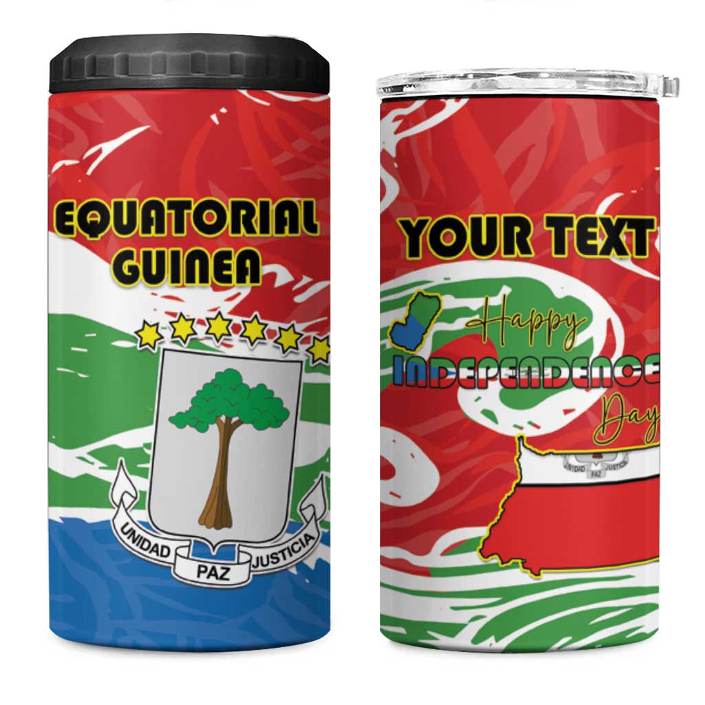 Equatorial Guinea Personalized 4 in 1 Can Cooler Tumbler Happy Independence Day LT15