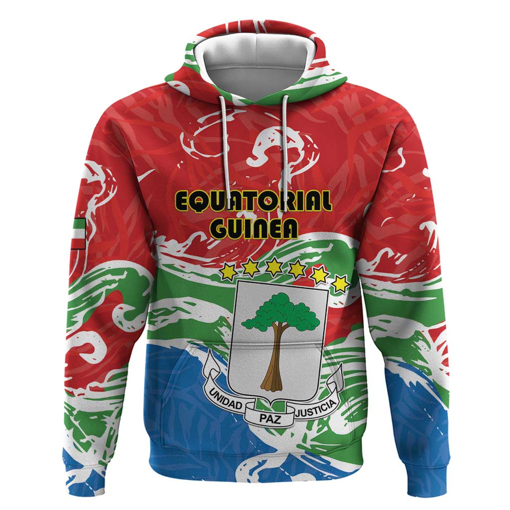 Personalized Equatorial Guinea Independence Day Hoodie Coat Of Arms With Map LT15