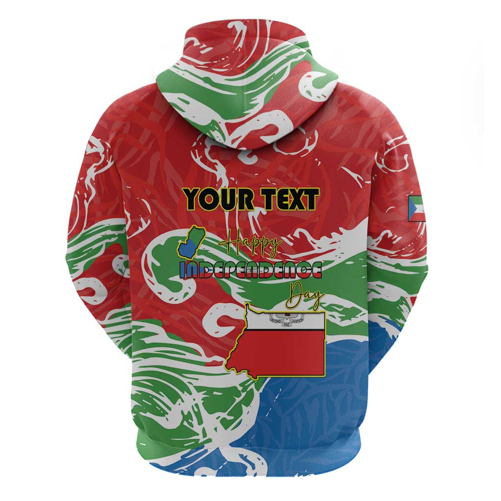 Personalized Equatorial Guinea Independence Day Hoodie Coat Of Arms With Map LT15