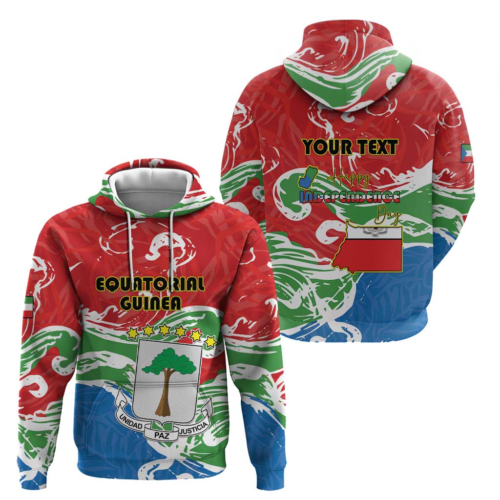 Personalized Equatorial Guinea Independence Day Hoodie Coat Of Arms With Map LT15