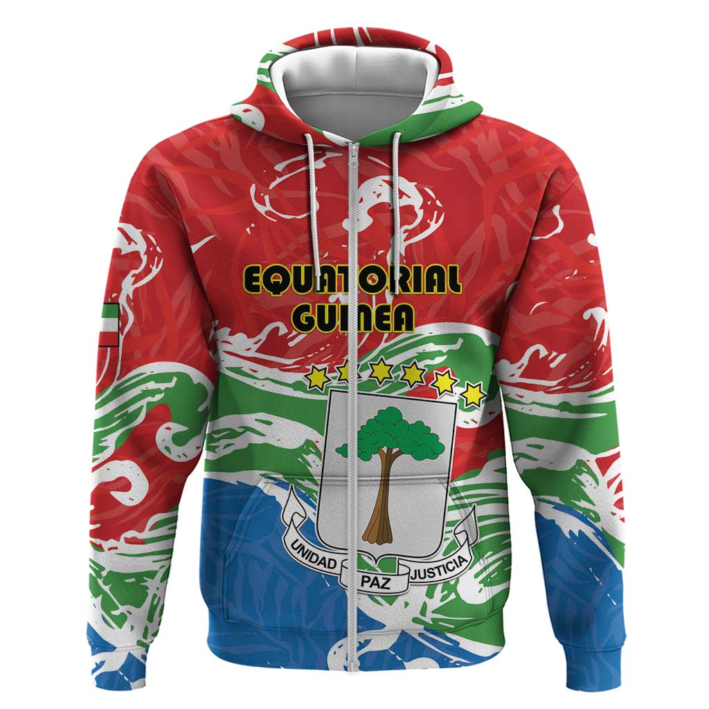 Personalized Equatorial Guinea Independence Day Hoodie Coat Of Arms With Map LT15