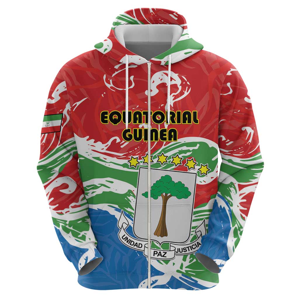 Personalized Equatorial Guinea Independence Day Hoodie Coat Of Arms With Map LT15