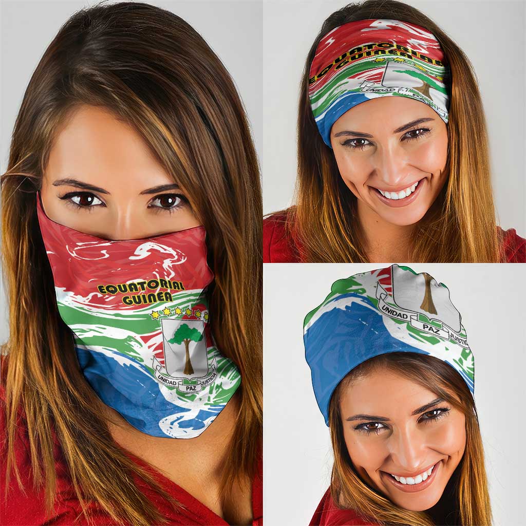 Equatorial Guinea Independence Day Neck Gaiter Coat Of Arms With Map LT15