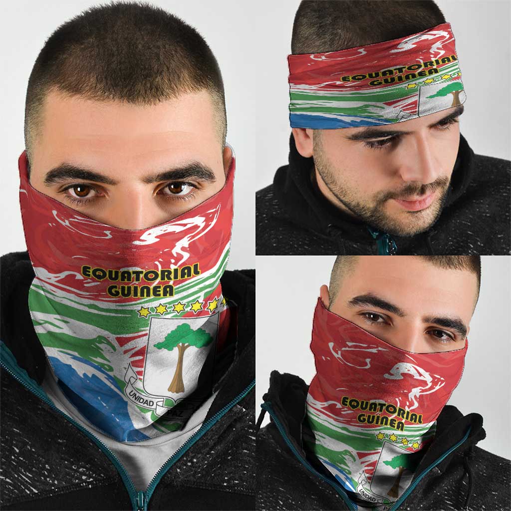 Equatorial Guinea Independence Day Neck Gaiter Coat Of Arms With Map LT15