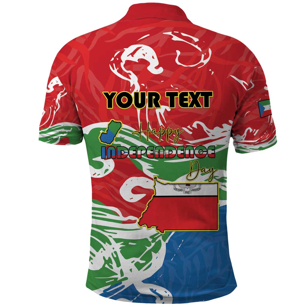 Personalized Equatorial Guinea Independence Day Polo Shirt Coat Of Arms With Map LT15