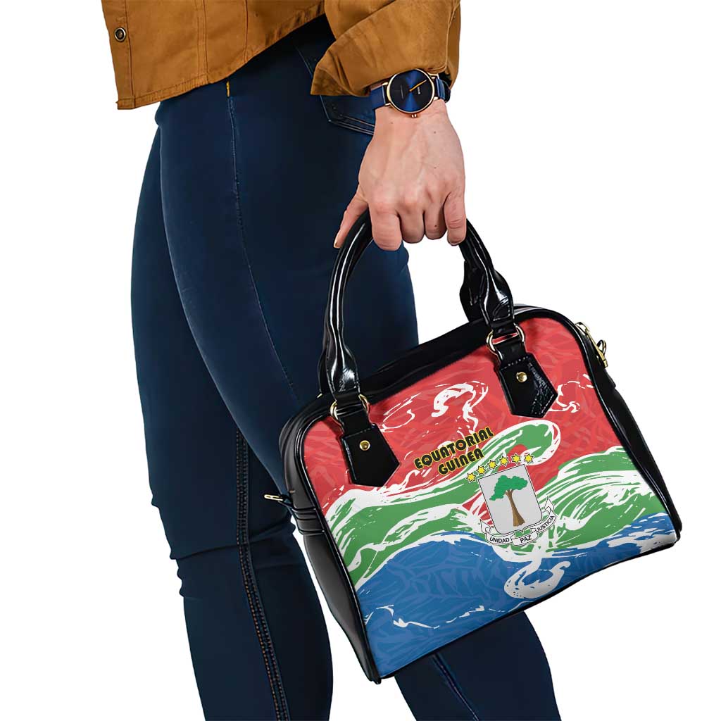 Equatorial Guinea Independence Day Shoulder Handbag Coat Of Arms With Map LT15