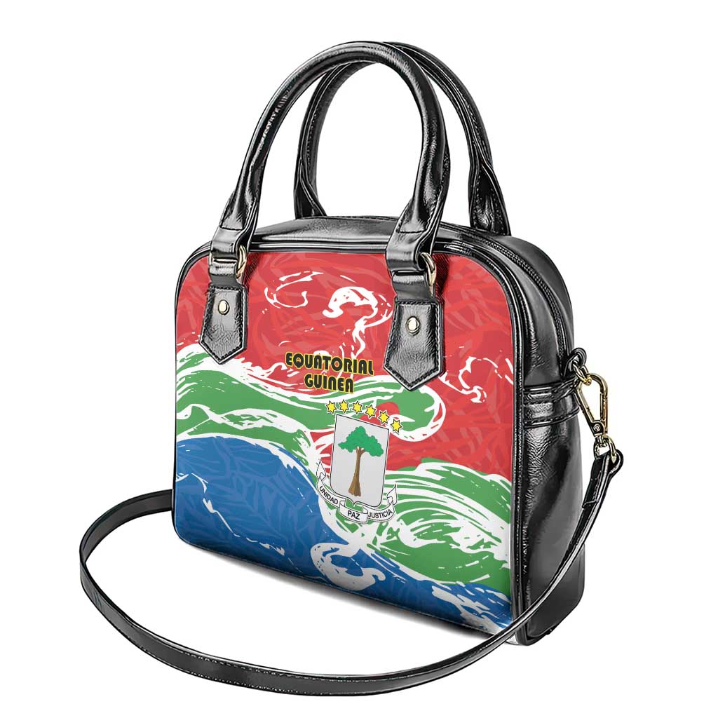 Equatorial Guinea Independence Day Shoulder Handbag Coat Of Arms With Map LT15