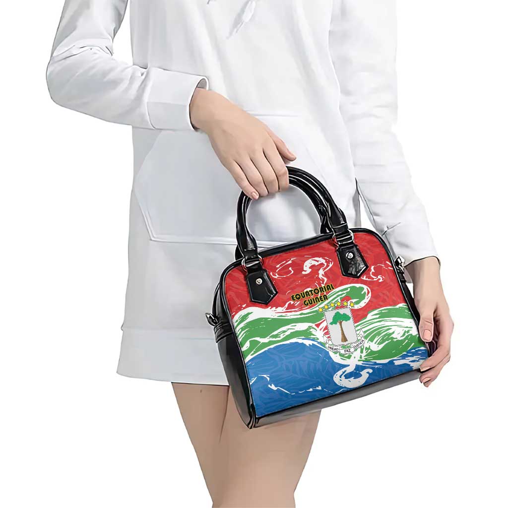 Equatorial Guinea Independence Day Shoulder Handbag Coat Of Arms With Map LT15