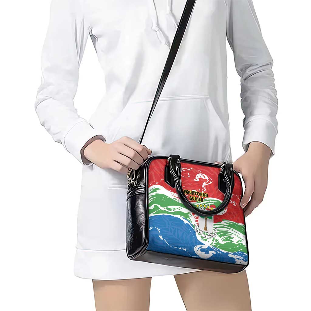 Equatorial Guinea Independence Day Shoulder Handbag Coat Of Arms With Map LT15