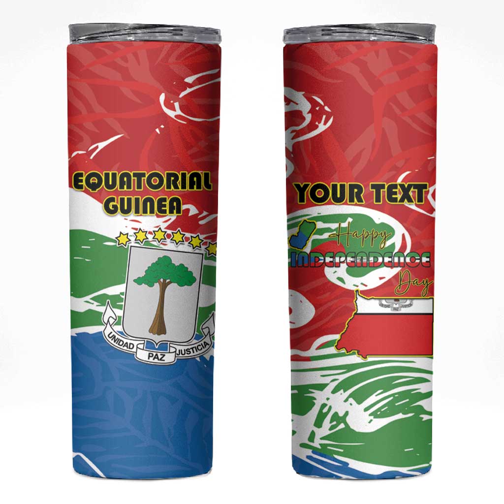 Equatorial Guinea Personalized Skinny Tumbler Happy Independence Day LT15