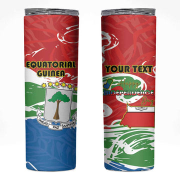 Equatorial Guinea Personalized Skinny Tumbler Happy Independence Day LT15