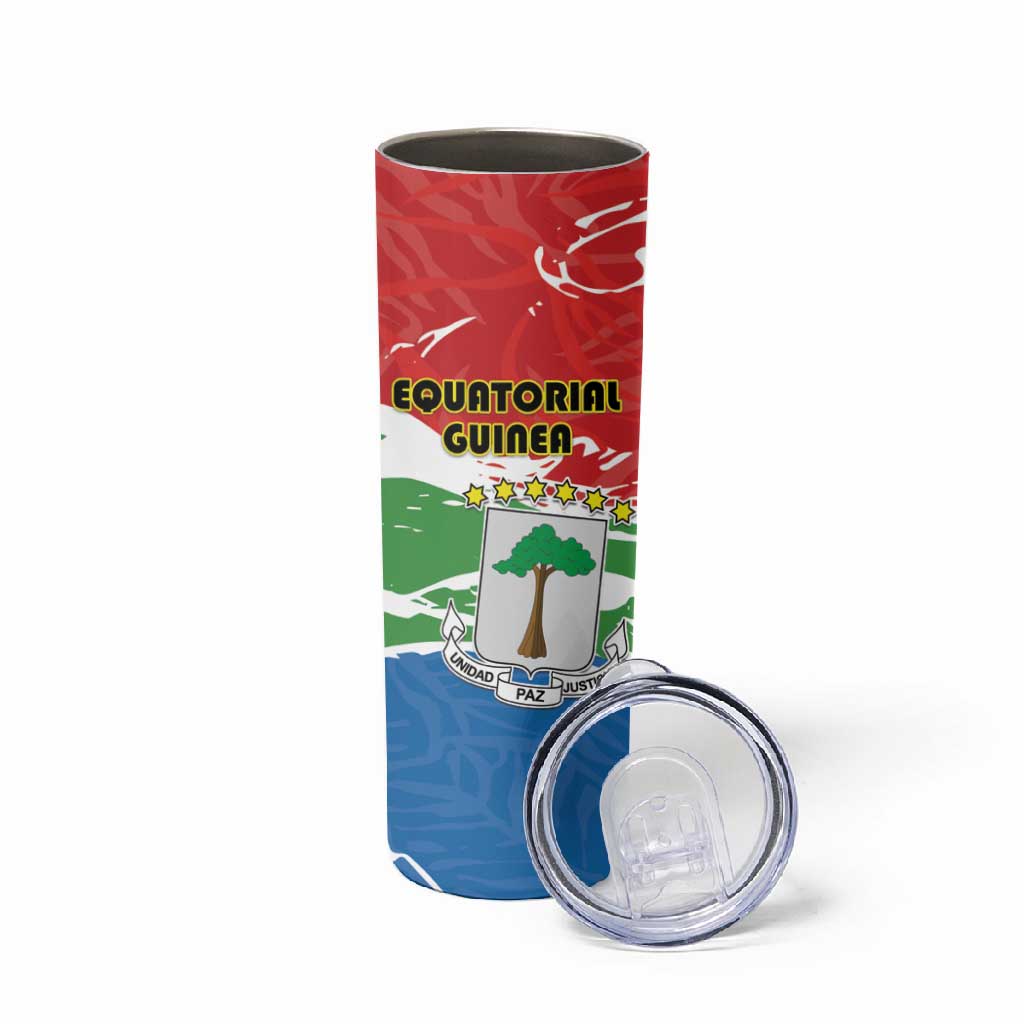 Equatorial Guinea Personalized Skinny Tumbler Happy Independence Day LT15