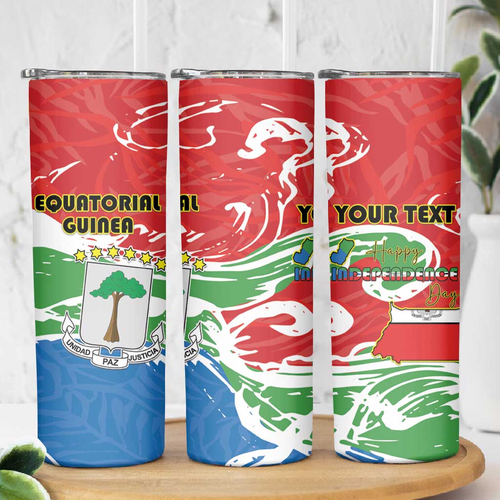 Equatorial Guinea Personalized Skinny Tumbler Happy Independence Day LT15