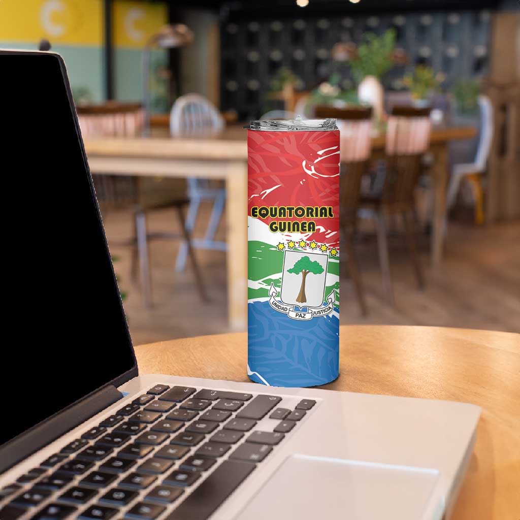 Equatorial Guinea Personalized Skinny Tumbler Happy Independence Day LT15