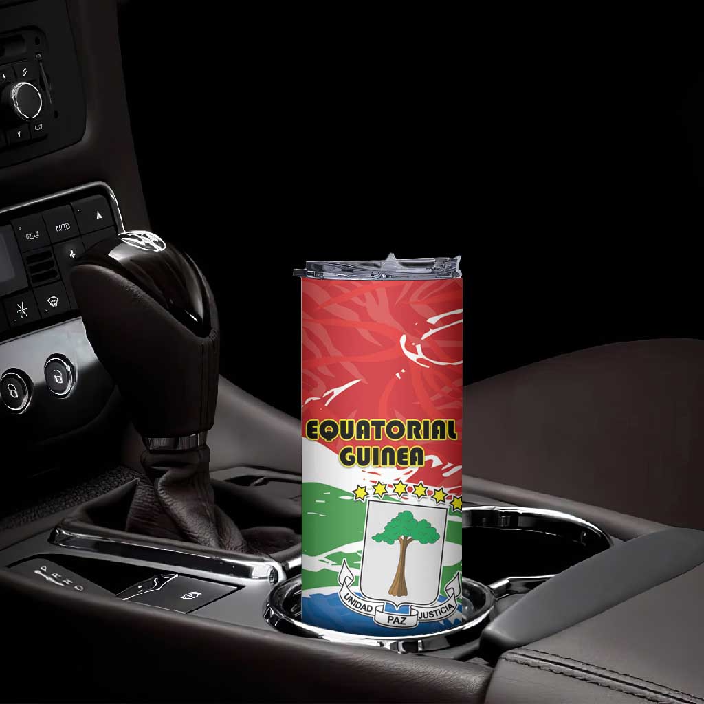 Equatorial Guinea Personalized Skinny Tumbler Happy Independence Day LT15