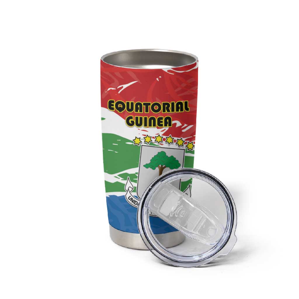 Equatorial Guinea Personalized Tumbler Cup Happy Independence Day LT15