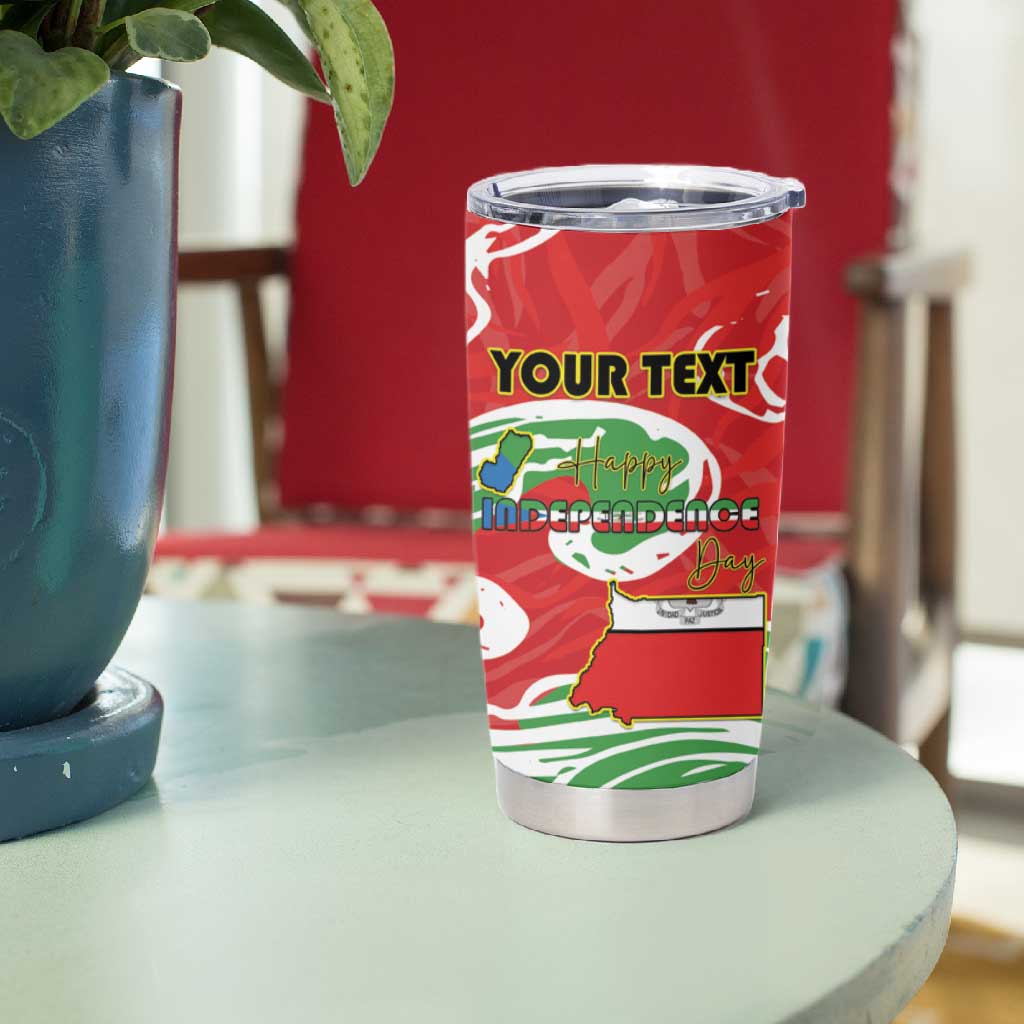 Equatorial Guinea Personalized Tumbler Cup Happy Independence Day LT15