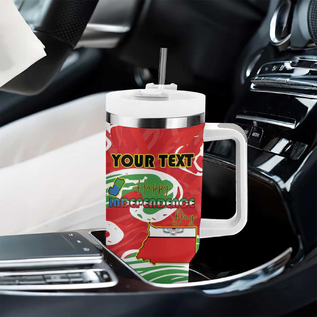 Equatorial Guinea Personalized Tumbler With Handle Happy Independence Day LT15