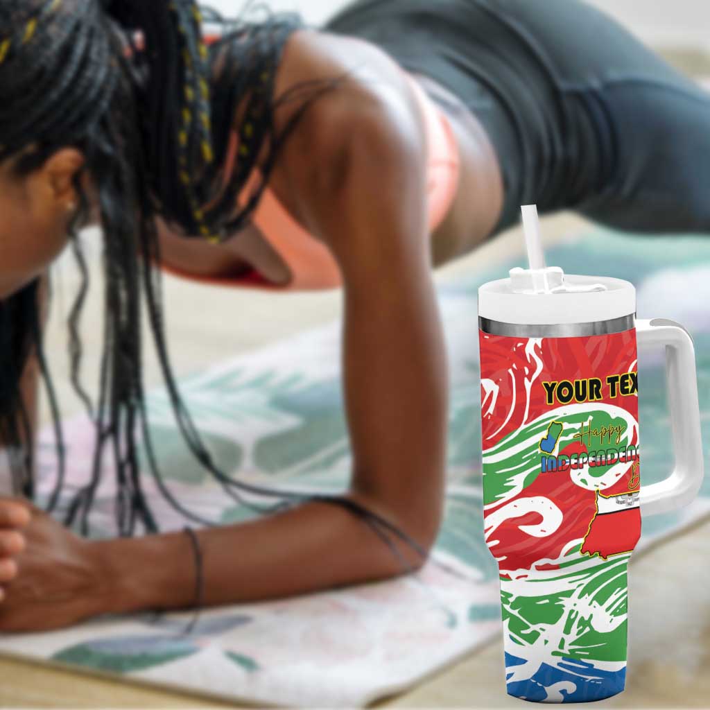 Equatorial Guinea Personalized Tumbler With Handle Happy Independence Day LT15
