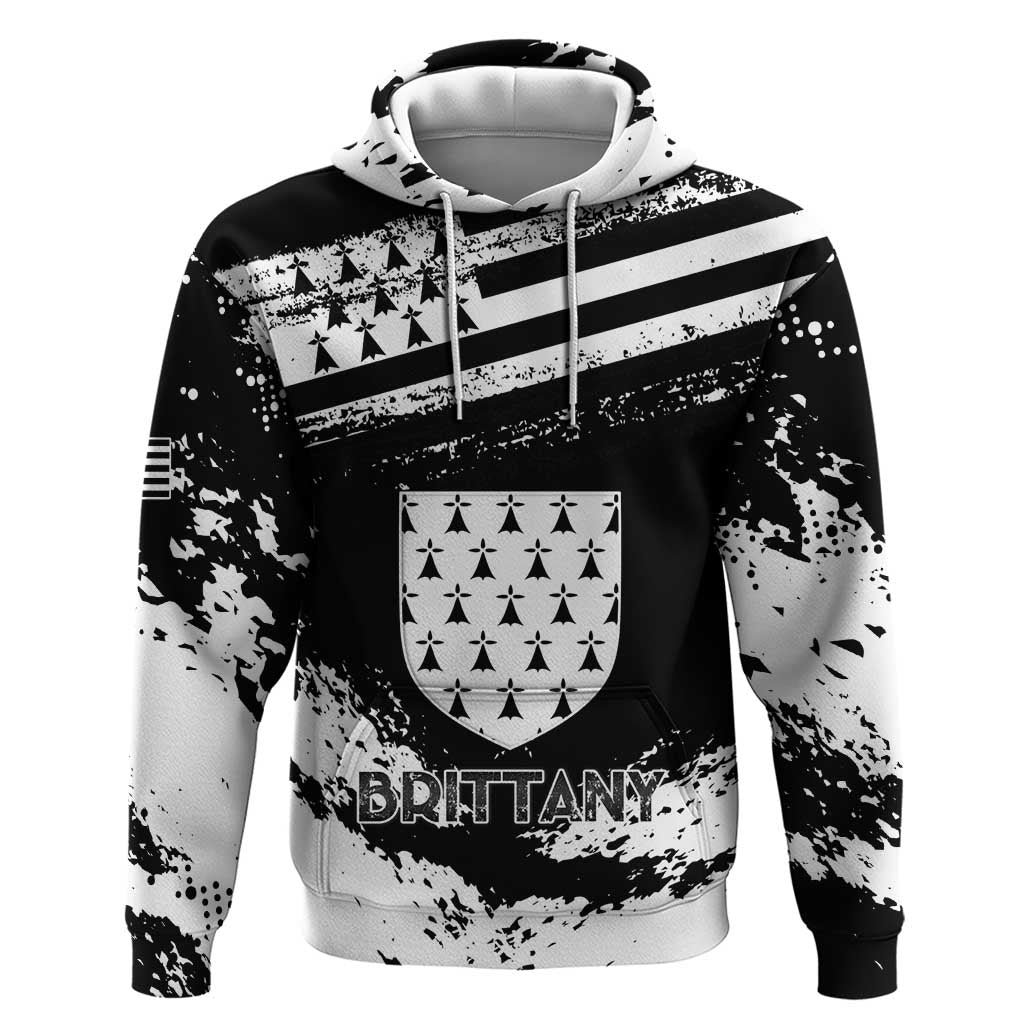 Personalized Brittany Hoodie Coat Of Arms With Triskelion - Grunge Style LT15