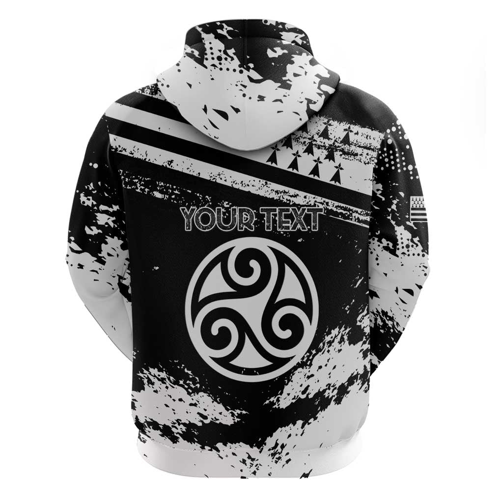 Personalized Brittany Hoodie Coat Of Arms With Triskelion - Grunge Style LT15
