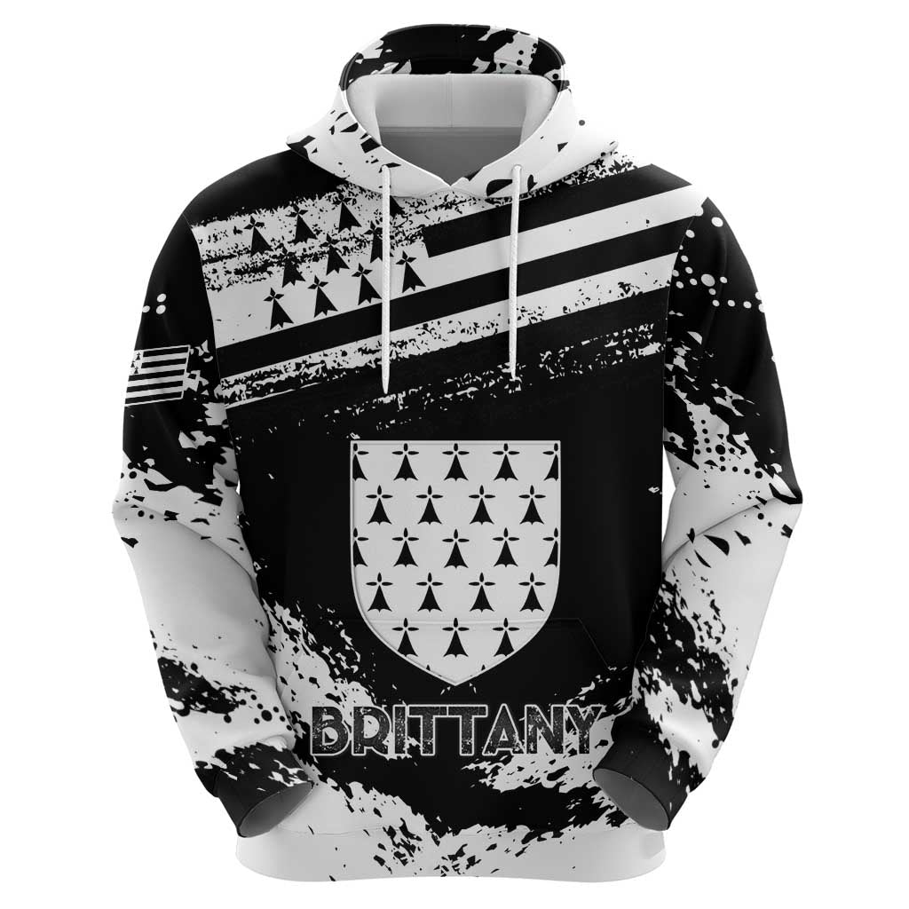 Personalized Brittany Hoodie Coat Of Arms With Triskelion - Grunge Style LT15