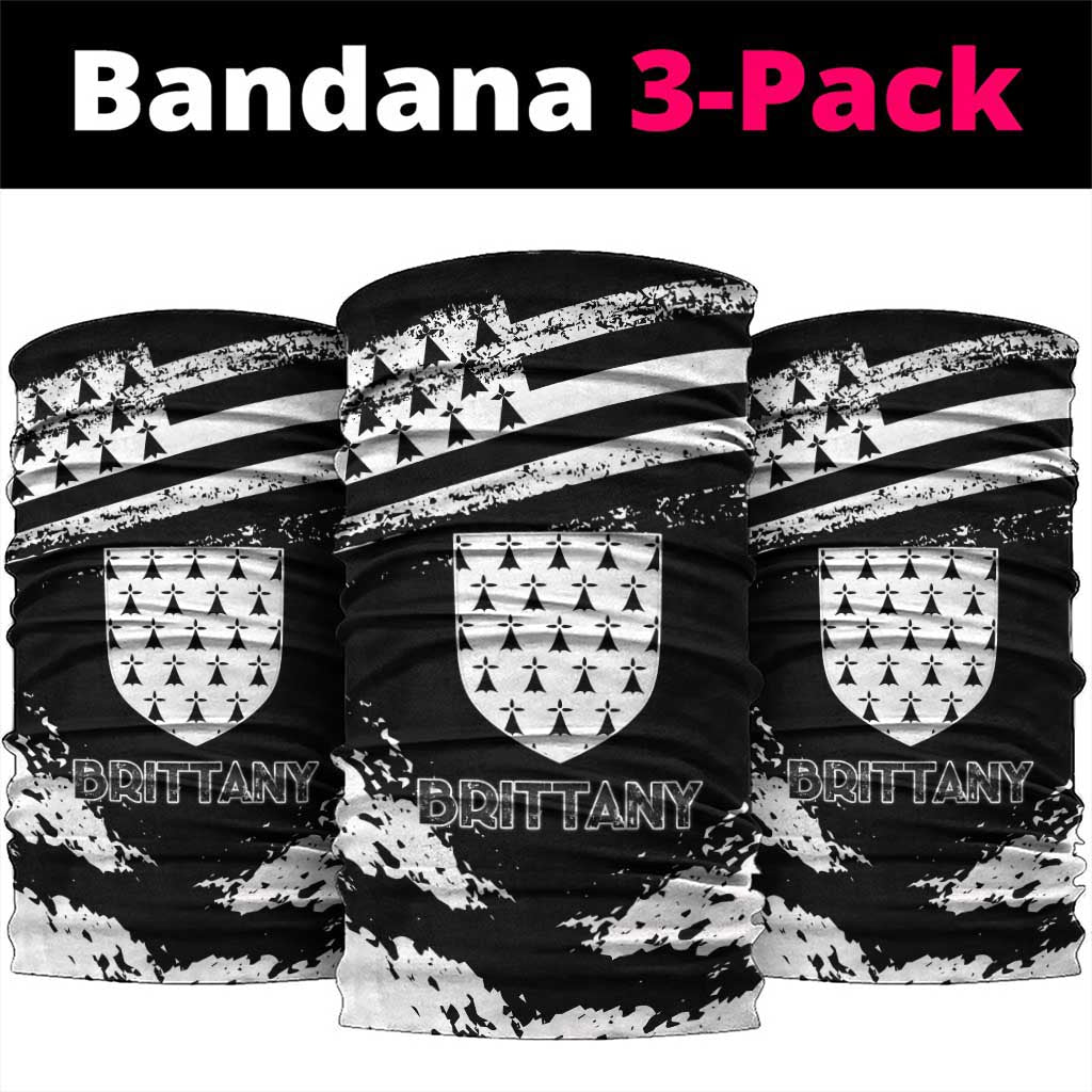 Brittany Neck Gaiter Coat Of Arms With Triskelion - Grunge Style LT15