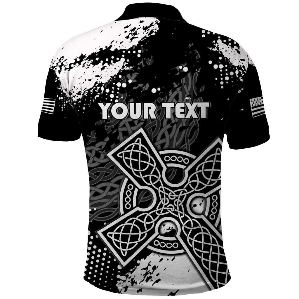 Personalized Brittany Celtic Cross Polo Shirt With Celtic Knotwork LT15