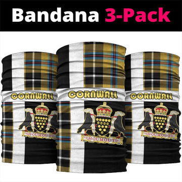 Cornwall Neck Gaiter Coat Of Arms - Cornish Tartan LT15