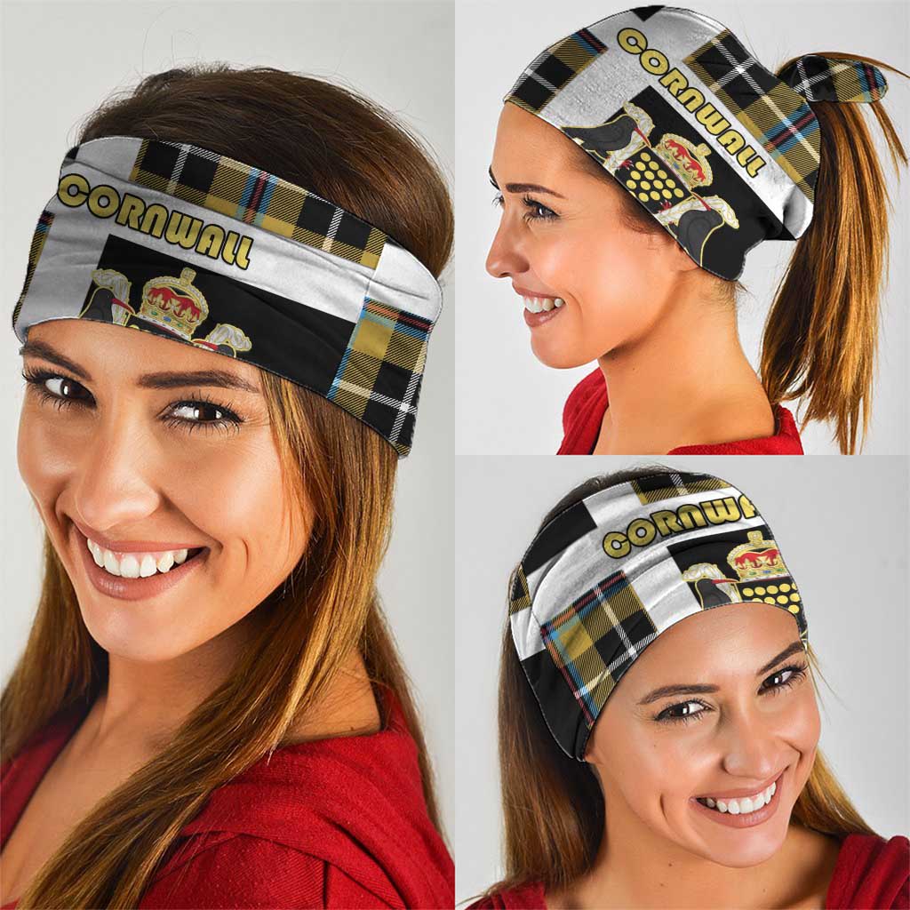 Cornwall Neck Gaiter Coat Of Arms - Cornish Tartan LT15