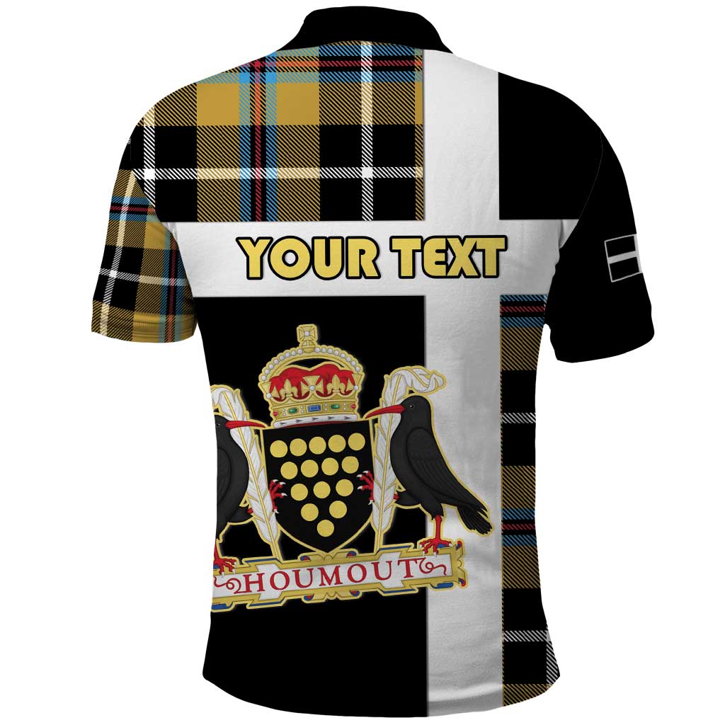 Personalized Cornwall Polo Shirt Coat Of Arms - Cornish Tartan LT15
