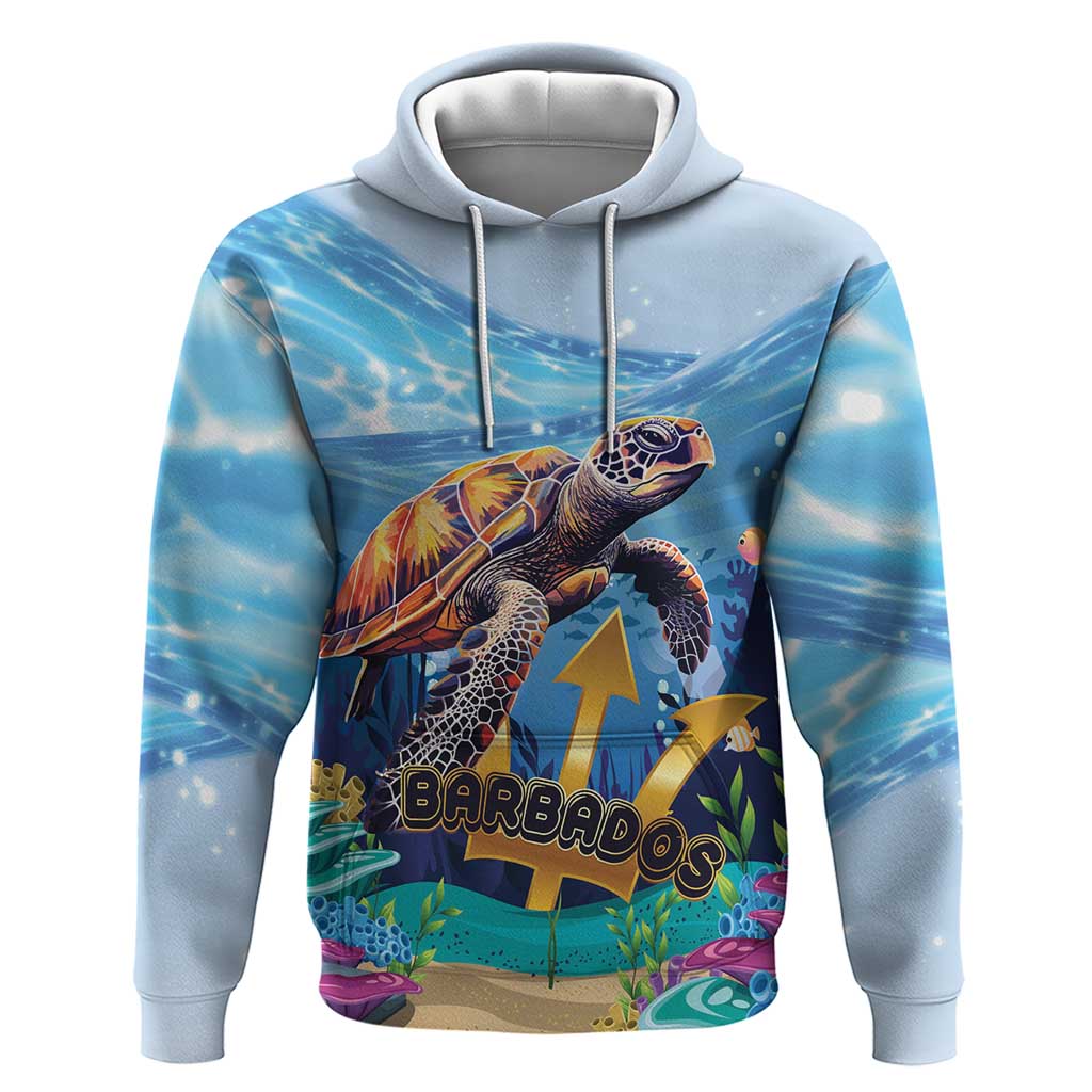 Personalised Barbados Sea Turtle Hoodie Ocean Style LT15