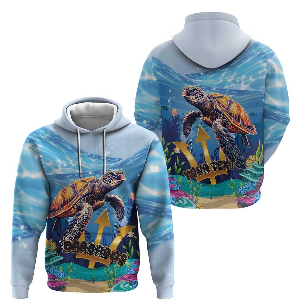 Personalised Barbados Sea Turtle Hoodie Ocean Style LT15